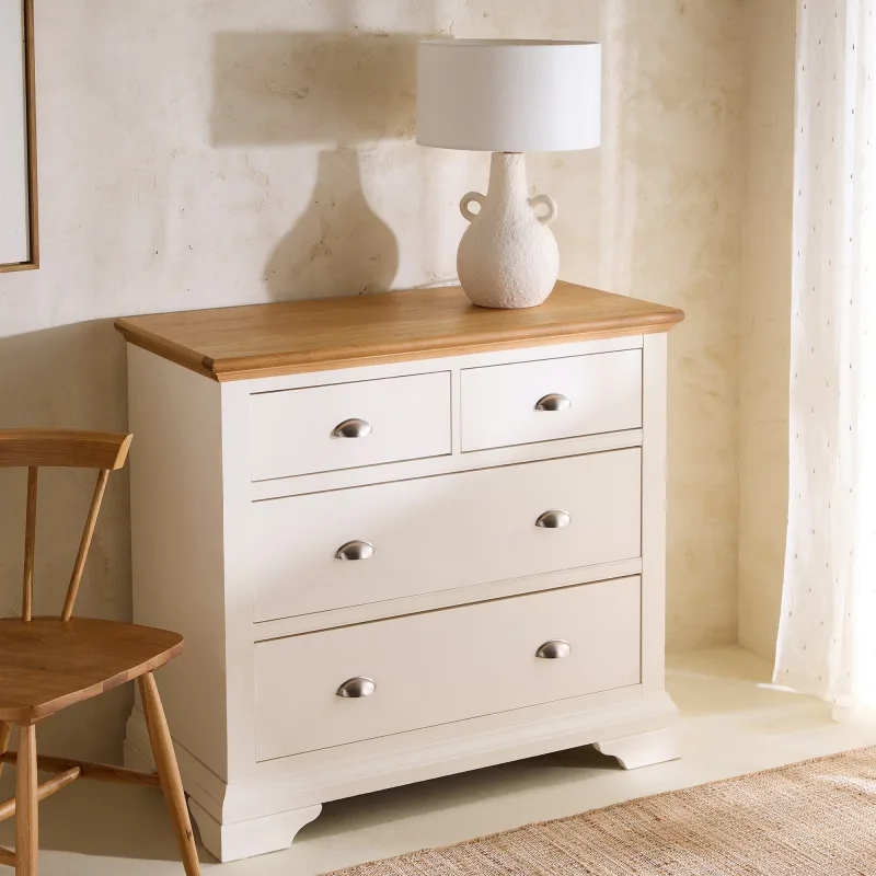 El Corte Inglés - Cómoda de madera de roble con 4 cajones Hampstead El Corte Inglés.