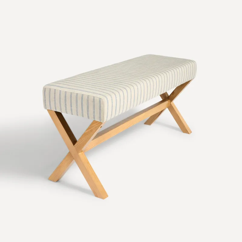 El Corte Inglés - Banco de madera de pino tapizado 122 cm Porto El Corte Inglés.
