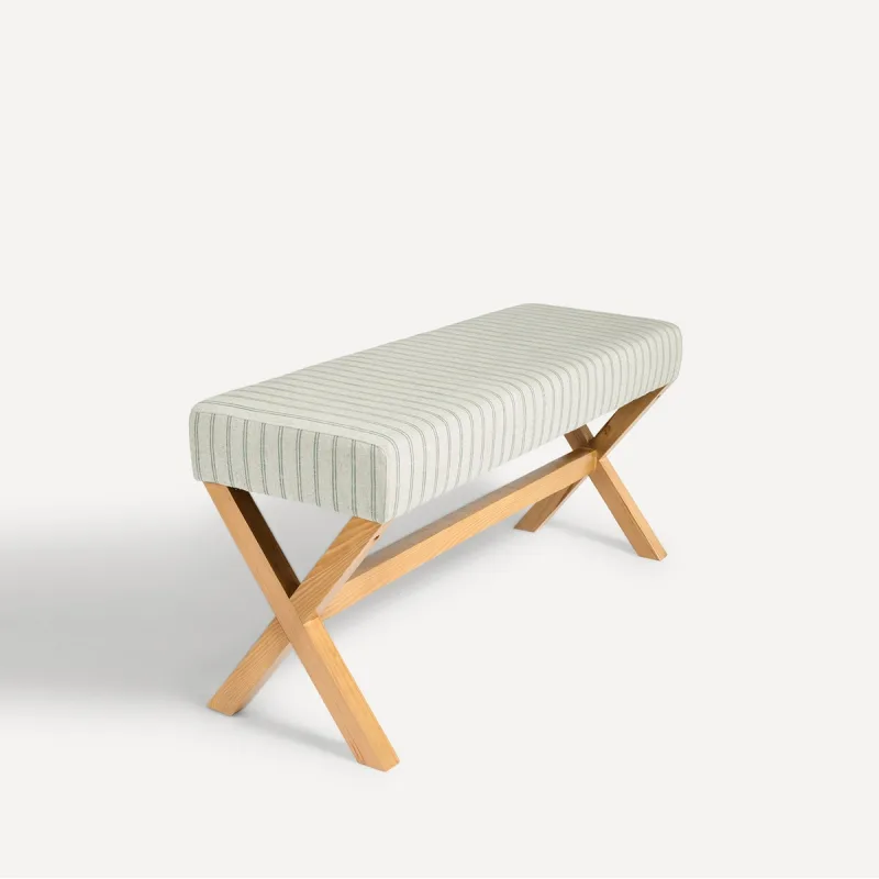 El Corte Inglés - Banco de madera de pino tapizado 122 cm Porto El Corte Inglés.