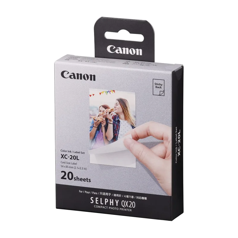 Canon - Conjunto de tinta/papel Canon XC-20L, 54 x 85 mm, 20 impresiones.
