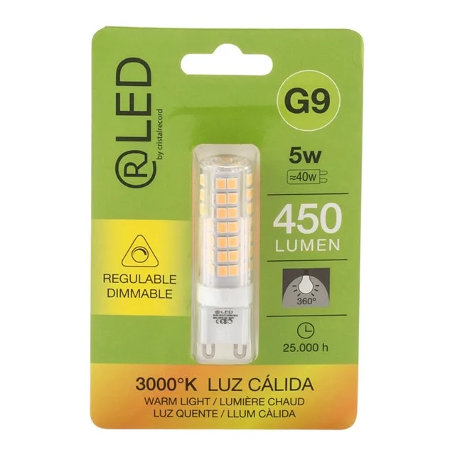 CRISTALRECORD - Bombilla LED 5W G9 CristalRecord.