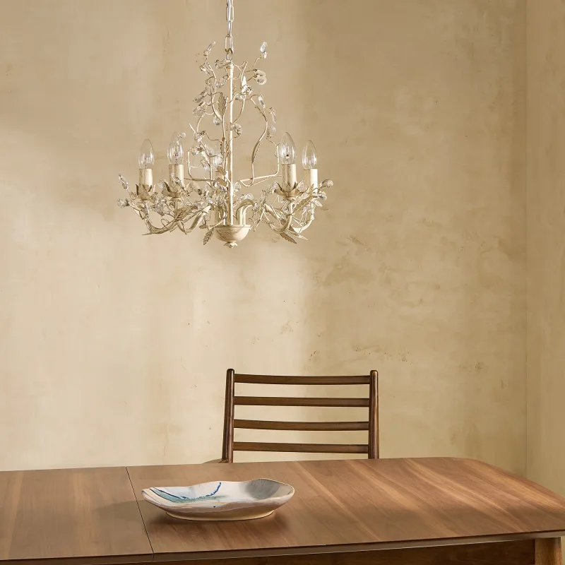 El Corte Inglés - Lámpara chandelier de metal y cristal 5 luces Toscana El Corte Inglés.