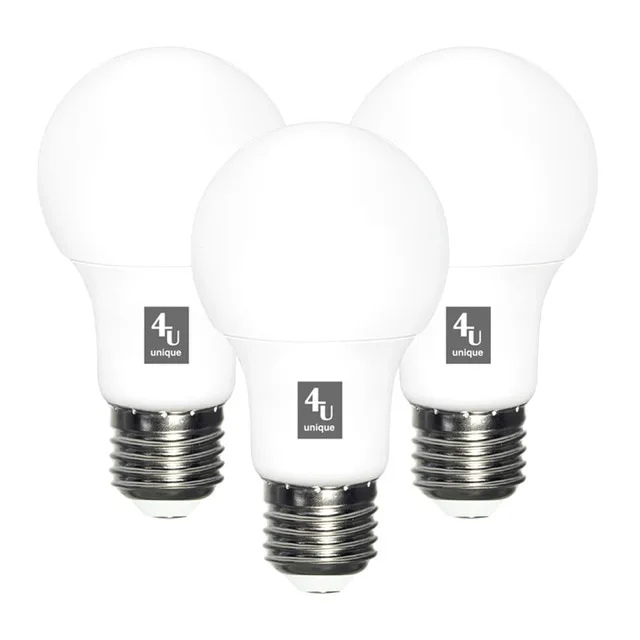 4Unique - Pack 3 bombillas LED SMD Estándar E27 7 W 810 lm 3000 K 450202A 4UNIQUE.