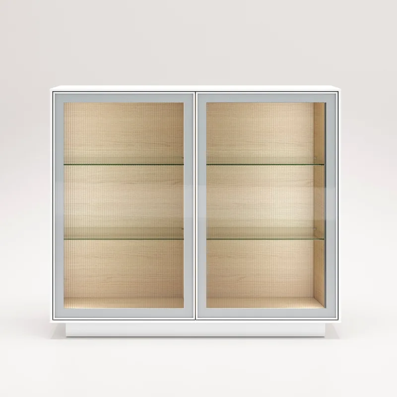 El Corte Inglés - Aparador con 2 baldas y 2 puertas de vidrio Evolution 2.0.