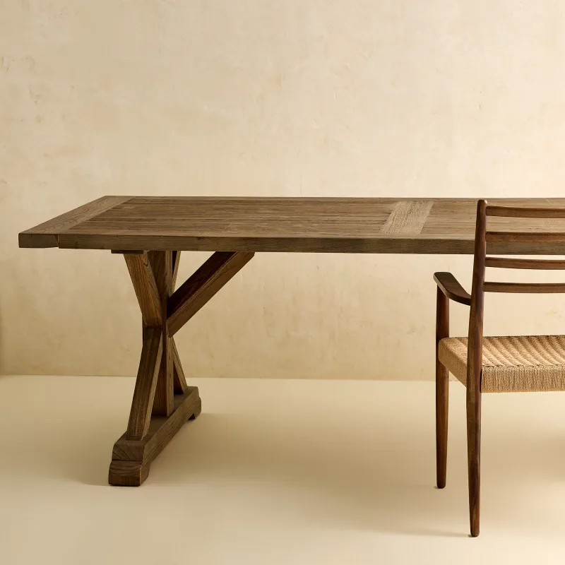 El Corte Inglés - Mesa de madera de olmo reciclado Riviera.