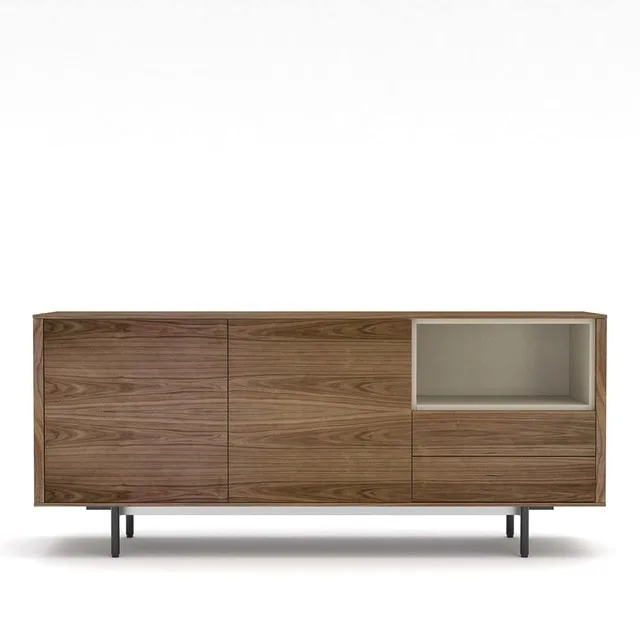 El Corte Inglés - Aparador de madera de nogal 199,5 cm Moss El Corte Inglés.