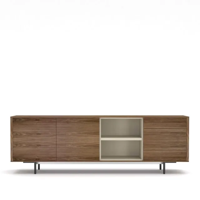 El Corte Inglés - Aparador de madera de nogal 263,5 cm Moss El Corte Inglés.