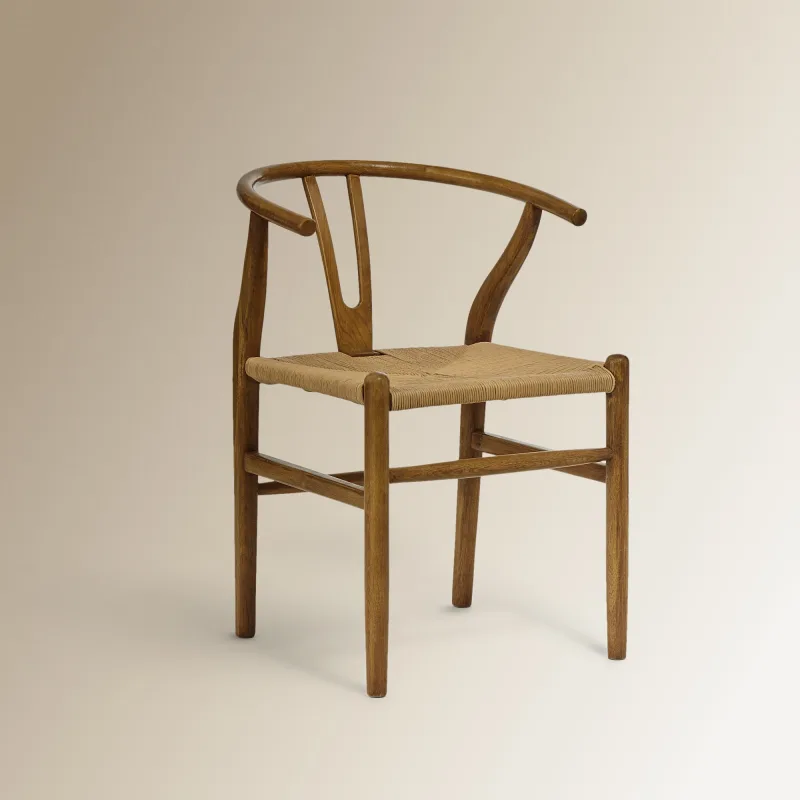 El Corte Inglés - Silla de madera de roble y ratán Shanghai.