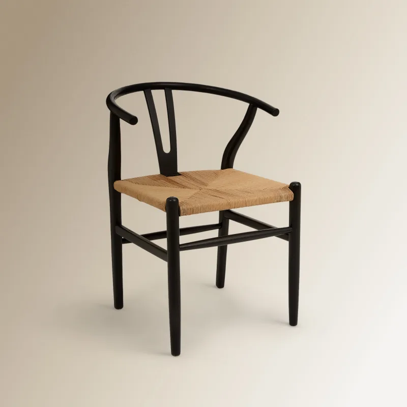 El Corte Inglés - Silla de madera de roble y ratán Shanghai.