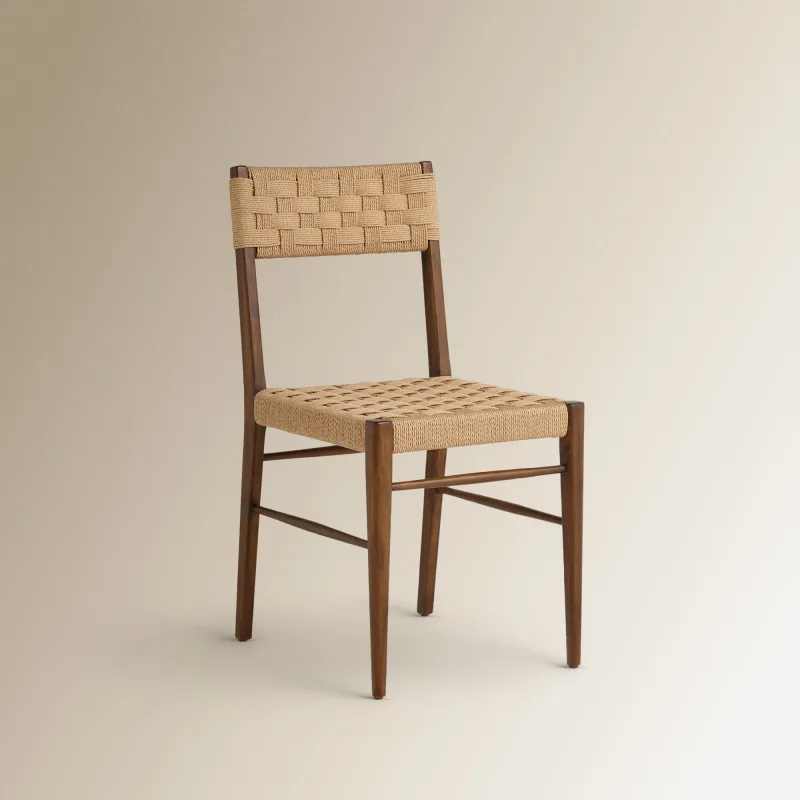El Corte Inglés - Silla de madera de nogal y ratán Levi.