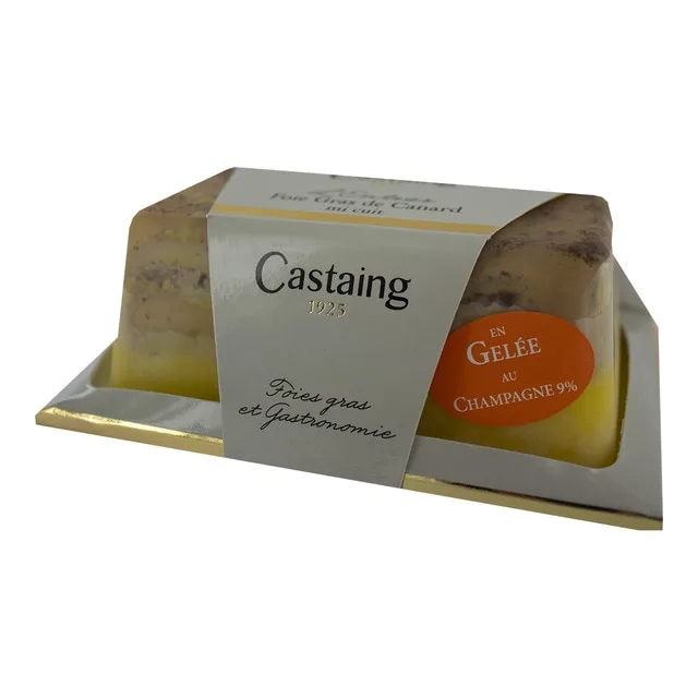 Castaing - Bloc de foie gras de pato en jalea de champán Castaing.