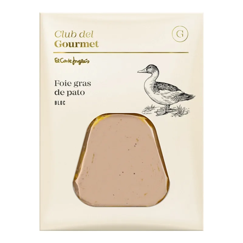 Club del Gourmet - Bloc de foie gras de pato natural Club del Gourmet.