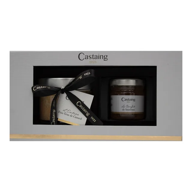 Castaing - Estuche foie gras de pato + Confit de Sauternes Castaing.