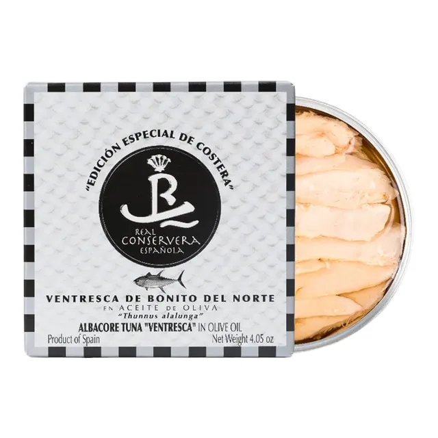 Real Conservera Española - Ventresca de bonito del norte en aceite de oliva Edición Especial de Costera Real Conservera Española.