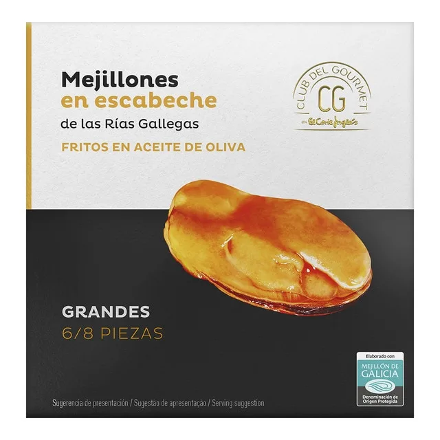 Club del Gourmet - Mejillones de las rías gallegas en escabeche 6-8 piezas Club del Gourmet.