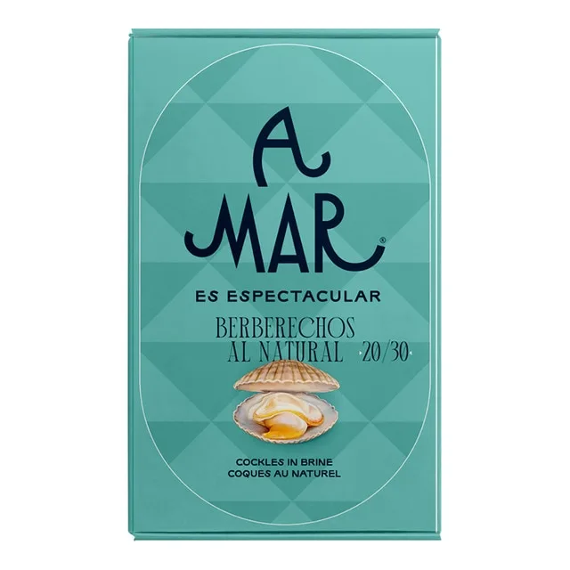 A Mar es Espectacular - Berberechos al natural grandes 20/30 piezas A Mar Espectacular.
