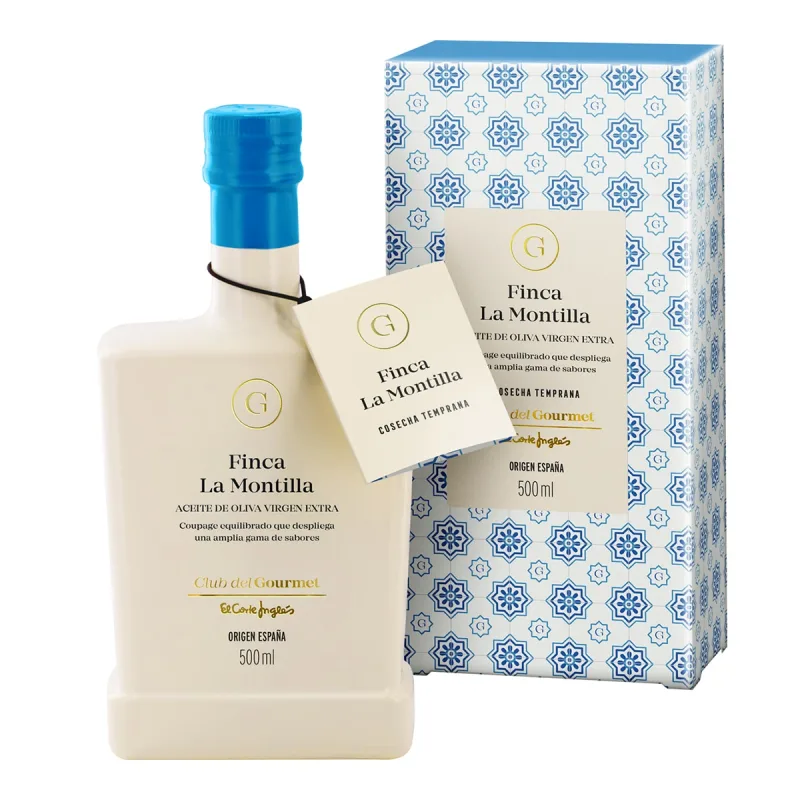 Club del Gourmet - Estuche aceite de oliva virgen extra coupage Finca La Montilla cosecha temprana Club del Gourmet.