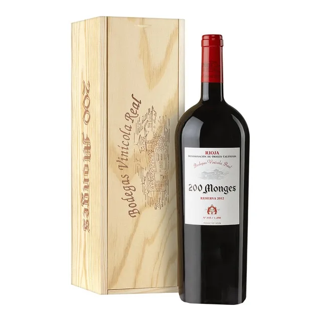 200 Monges - Estuche vino tinto 200 Monges Reserva 2014 Rioja Mágnum.