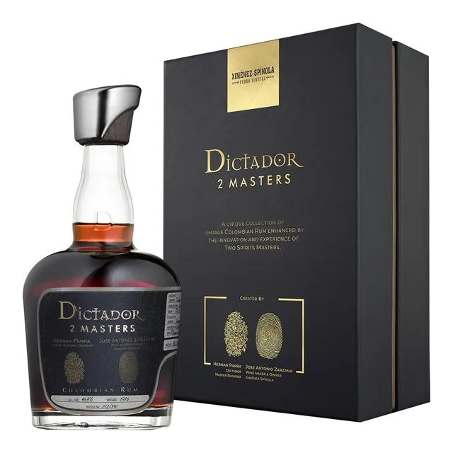 Dictador - Estuche ron Dictador 2 Masters Ximénez Spinola 1976.