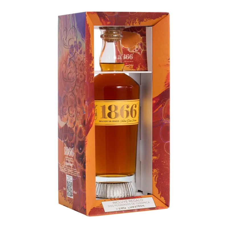 1866 Brandy - Estuche Brandy 1866 Gran Reserva Edición Limitada Emma Lindström.