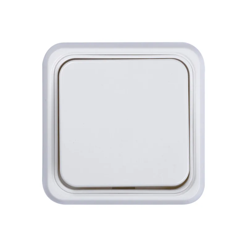 SIMON - Pulsador Timbre Neutro de Superficie Especial Canaleta Serie Alfa Simon.