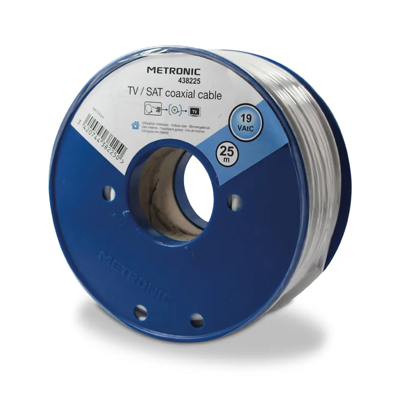 Metronic - Cable de Antena TV Bobina 25 m.
