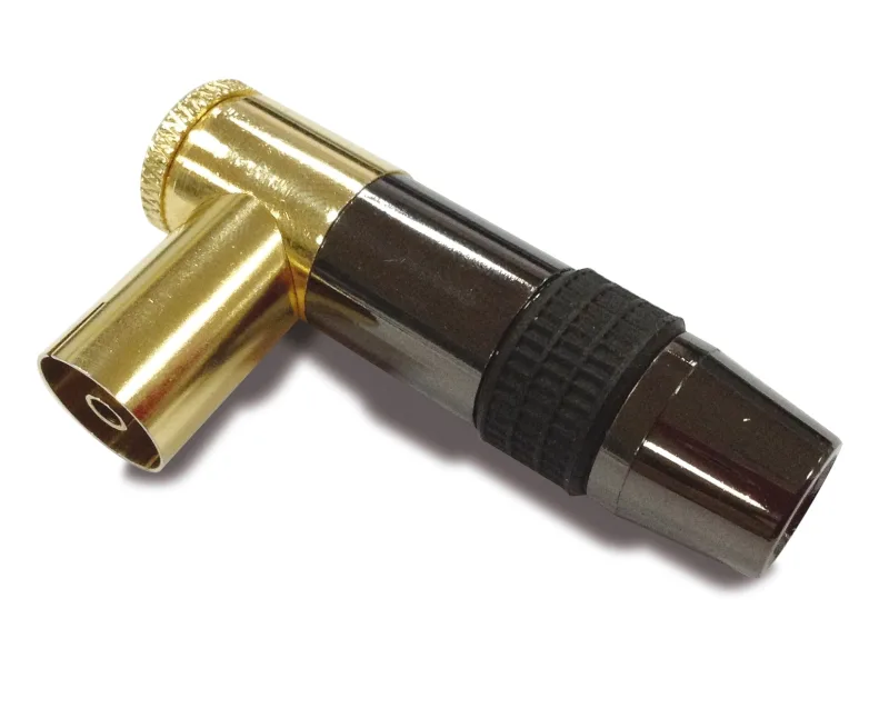 Metronic - Clavija blindada TV H acodada.