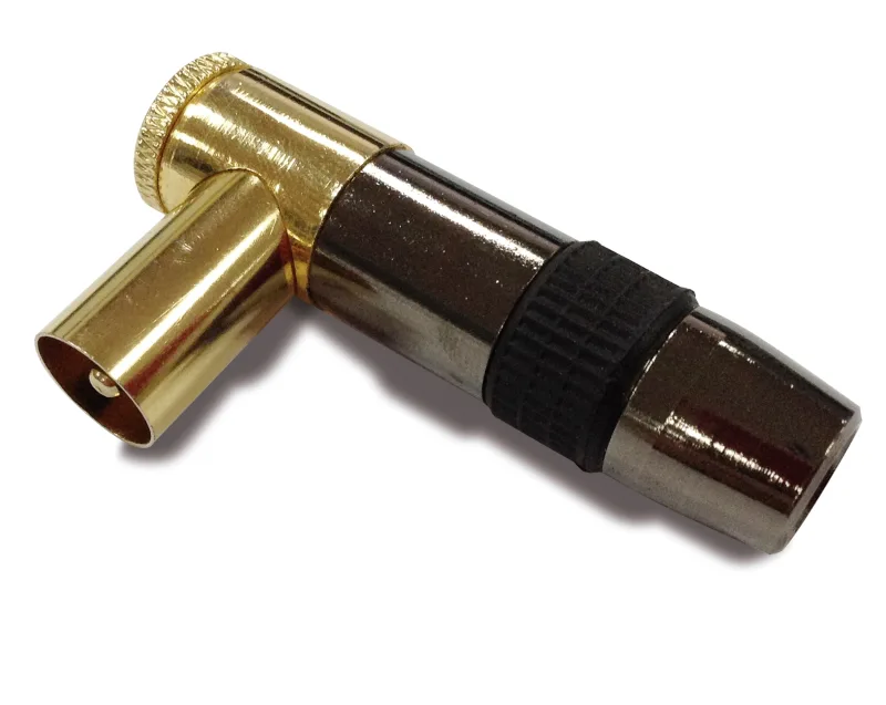 Metronic - Clavija blindada TV M acodada.