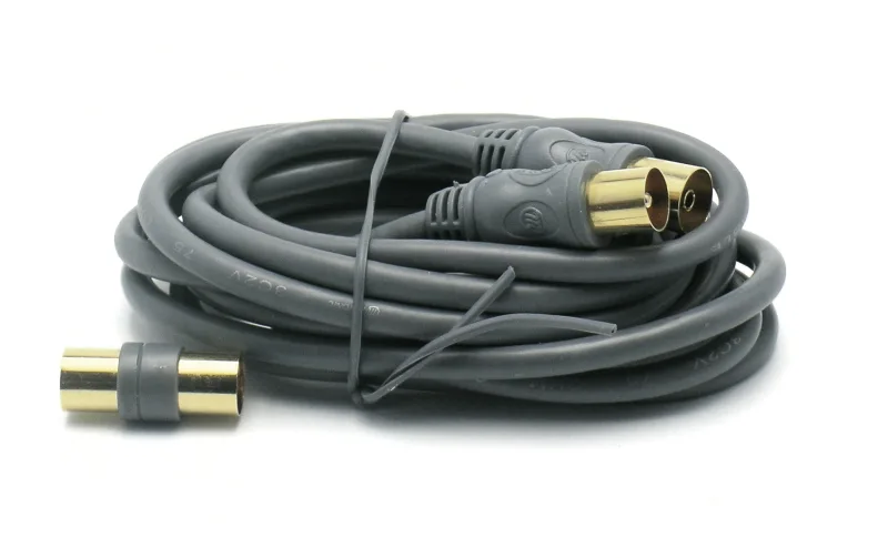 Metronic - Prolongador cable coaxial antena TV H-M + adaptador H-H.