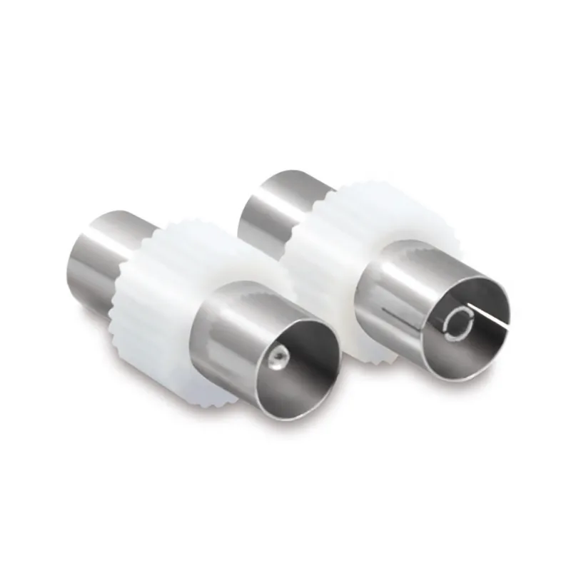 Metronic - Juego 2 Conectores TV Hembra/Macho Hembra/Hembra.