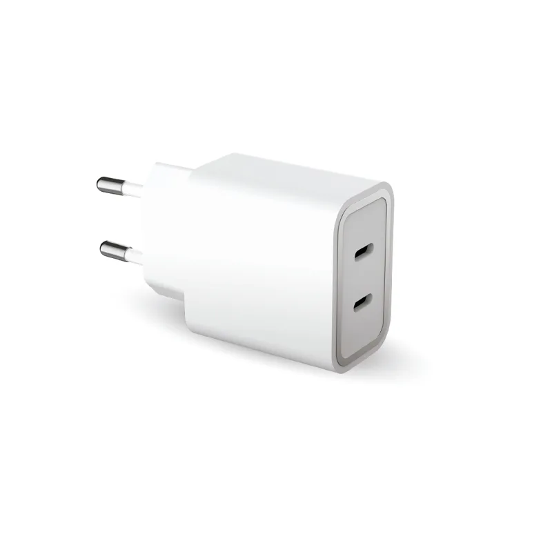 FORCE POWER - Cargador a Pared Doble USB C+C Power Delivery 20+25W.