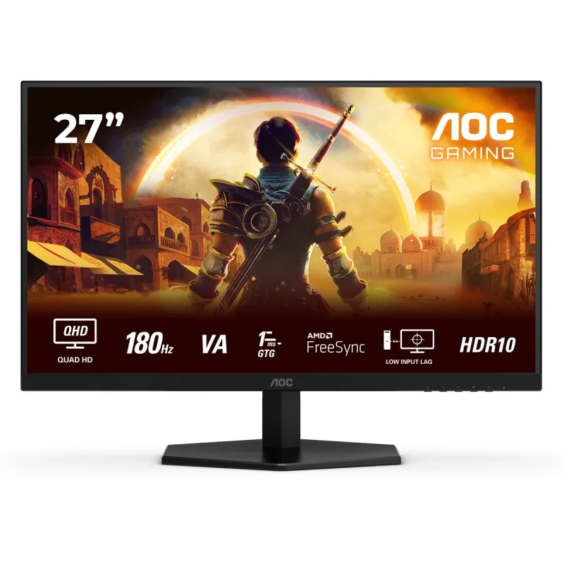 Aoc - Monitor PC Gaming 68,58 cm (27') AOC Q27G42XNE, 180 Hz, QHD, HDR10, FreeSync Premium, con Altavoces integrados.