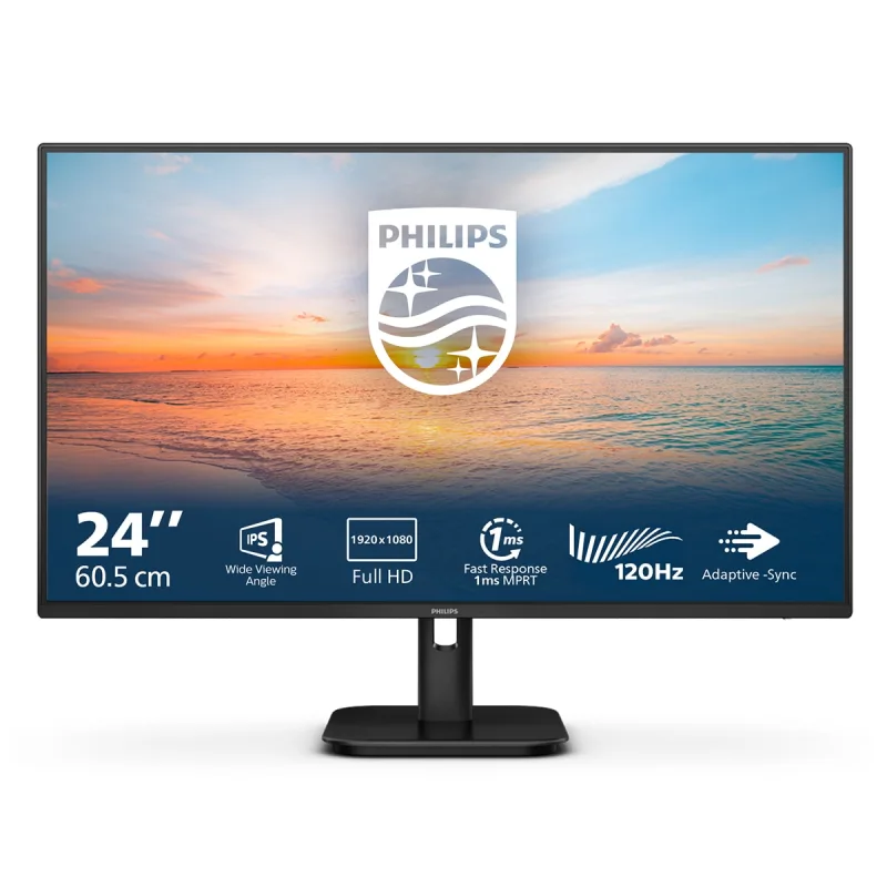 Philips - Monitor PC 60,5 cm (24') Philips 24E1N1100A/00, 120 Hz, Full HD.