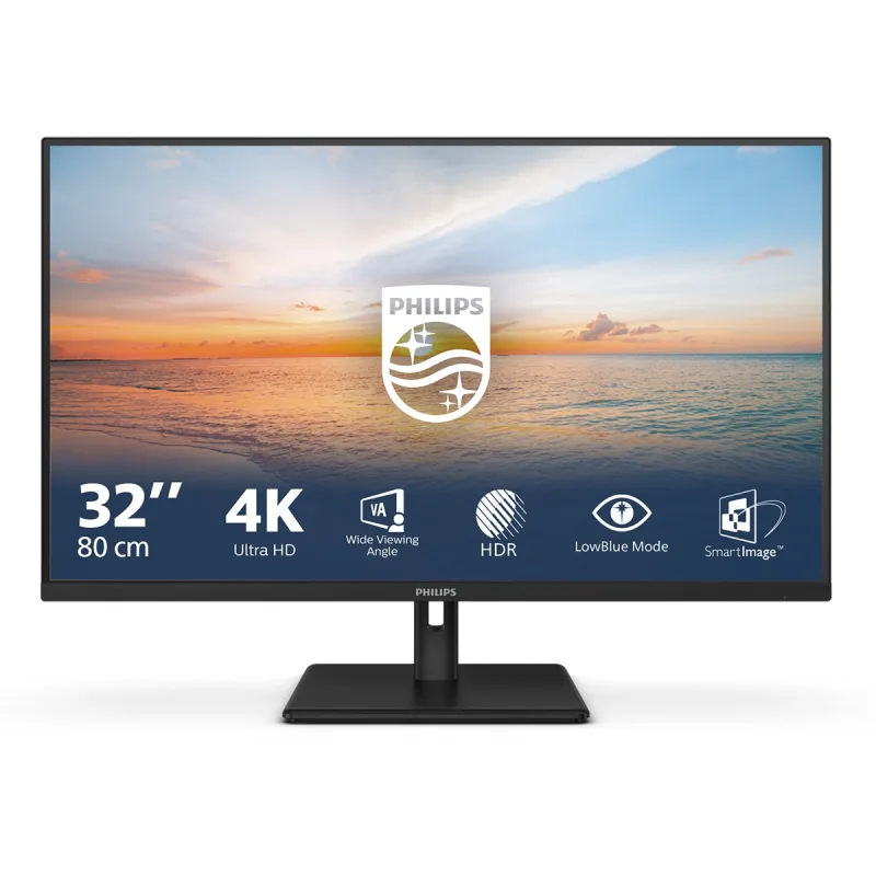 Philips - Monitor PC 80 cm (31,5') Philips 32E1N1800LA/00, 60 Hz, UHD 4K.