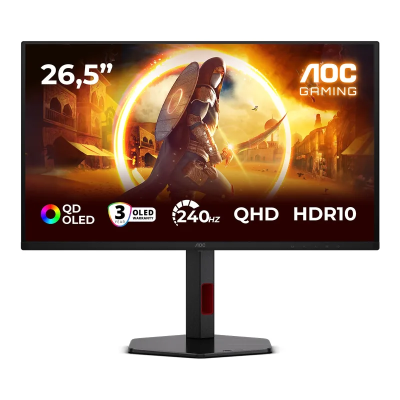 Aoc - Monitor PC Gaming 67,3cm (26,5') AOC Q27G4ZDR, 240 Hz, QHD QD-OLED.