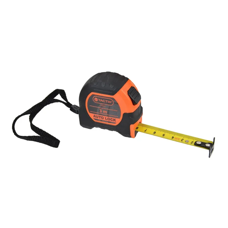 TACTIX - Flexómetro 3 m con Autobloqueo.