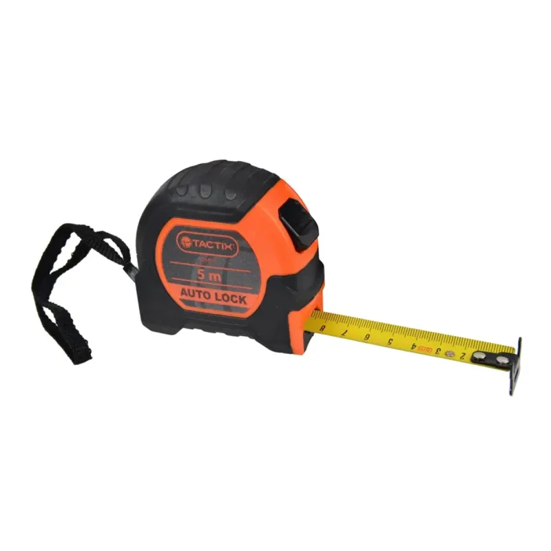 TACTIX - Flexómetro 5 m con Autobloqueo.