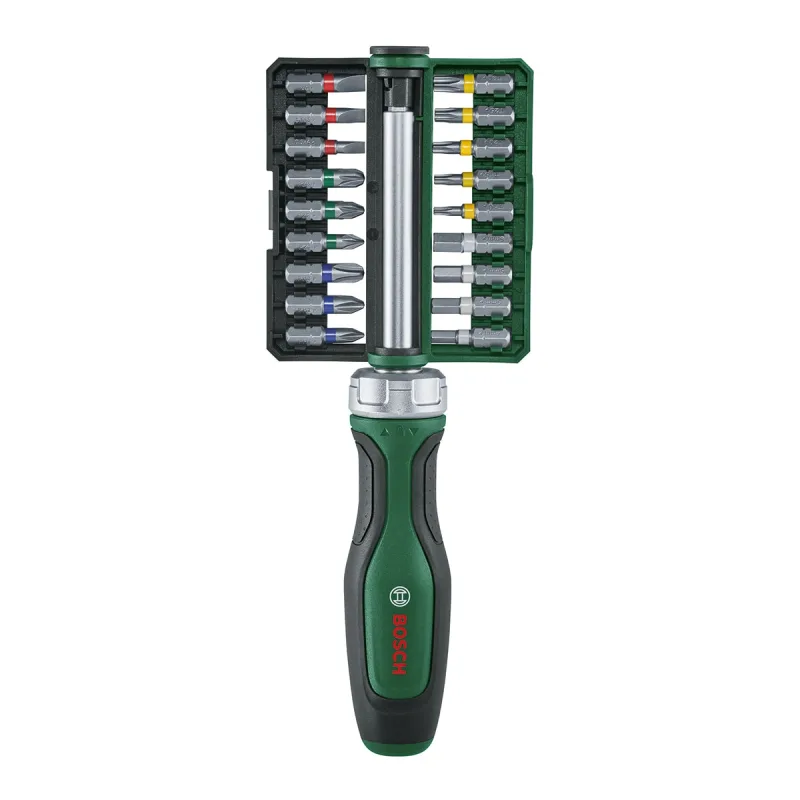 Bosch - Set Destornillador de Carraca + 18 Puntas.