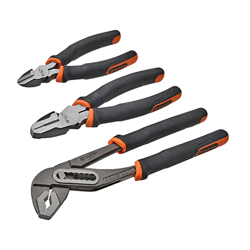 TACTIX - Juego 3 Alicates Universales.