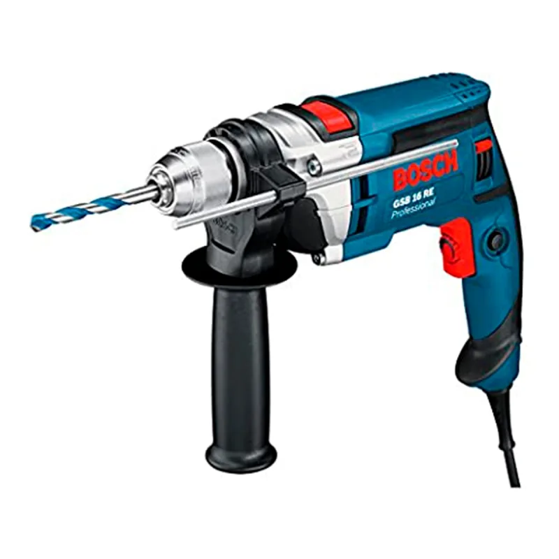 Taladro con cable bosch professional de 750w- incluye 7 brocas para mampostería. portabrocas de sujeción rápida 13mm. tope de profundidad 210mm. empuñadura adicional. maletín - gsb 16 professional