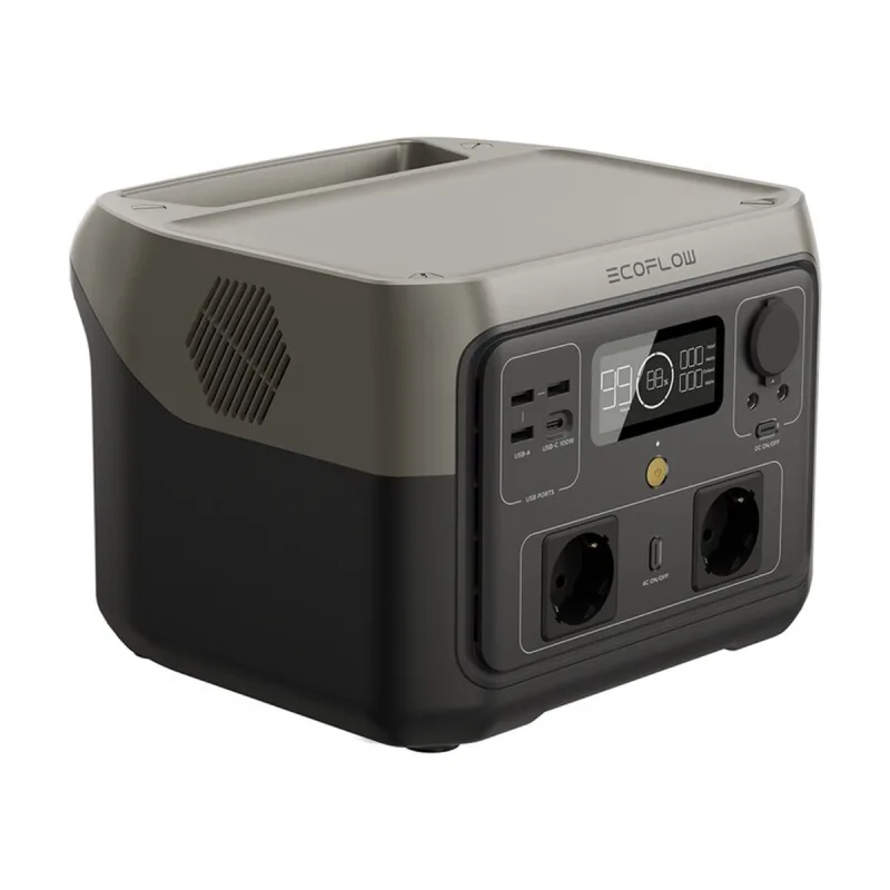 ECOFLOW - Generador Energía Portátil River 2 Max 1000 W EF-ZMR610-B-EU.