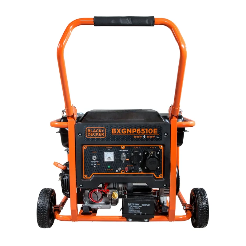 BLACK+DECKER - Generador Eléctrico Motor Gasolina 4T Monofásico 6,0 kW BD-BXGNP6510E.
