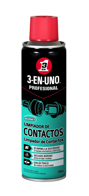 3 En 1 - Limpiador de Contactos Spray 250 ml.