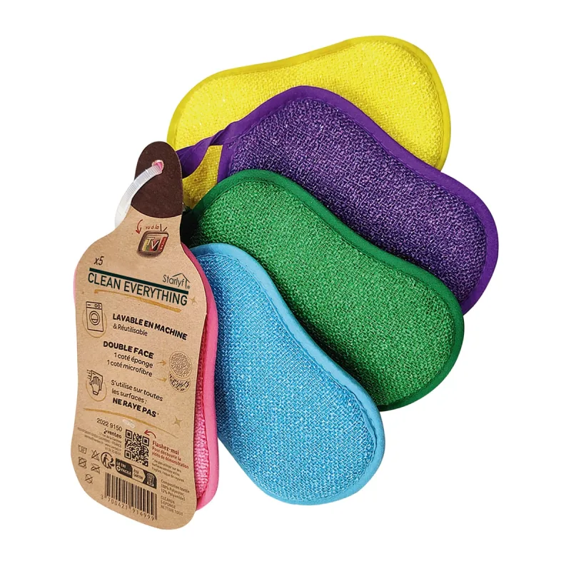 STARLYF - Súper Esponjas Multiusos Limpiatodo de Doble Cara 5 Uds.