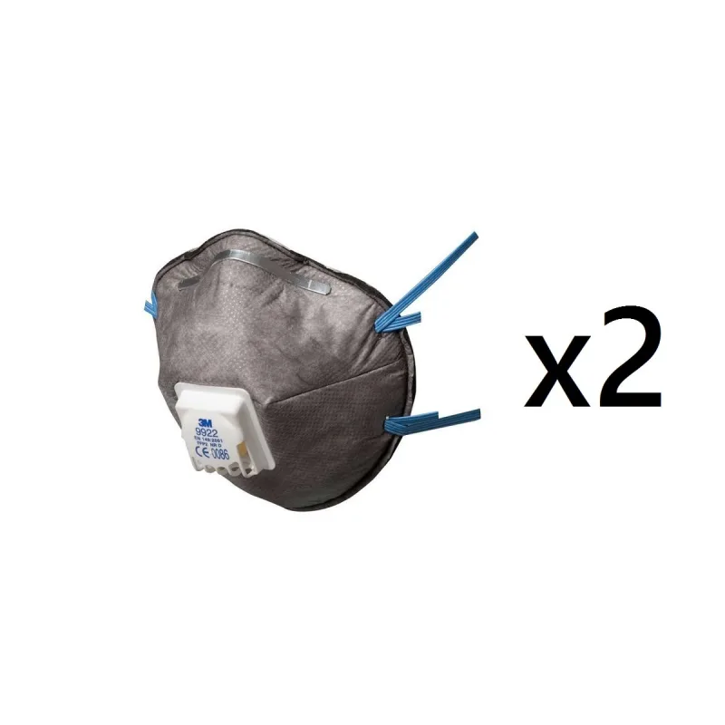 3M - Mascarilla FFP2 con Válvula - 2 Uds.