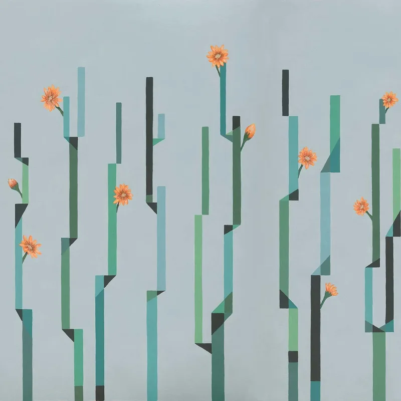 Coordonne - Fotomural TNT floral geométrico Coordonne.