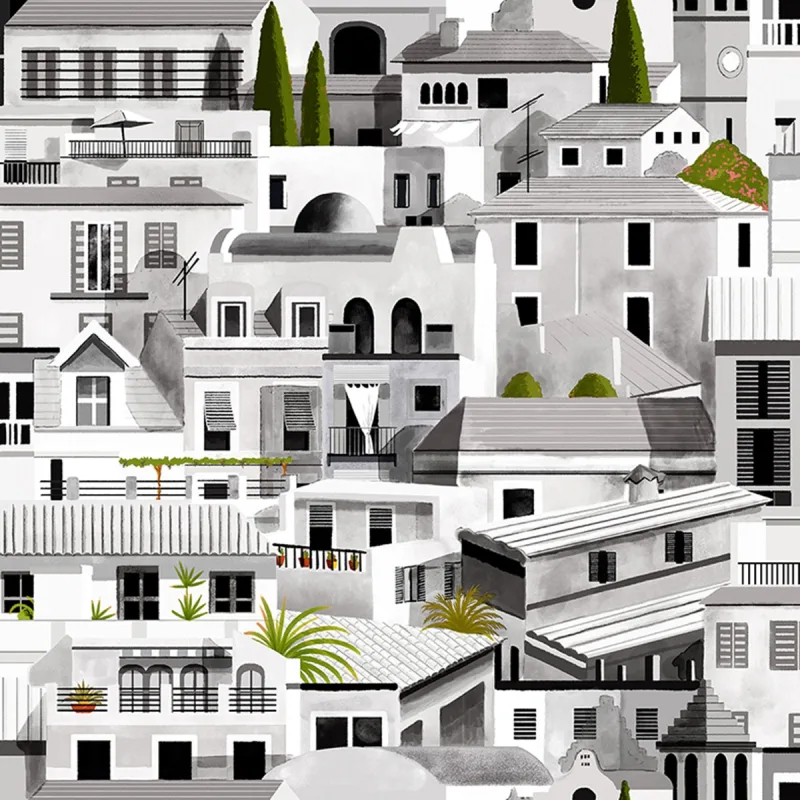 Coordonne - Papel pintado ilustración serie Mallorca Coordonne.