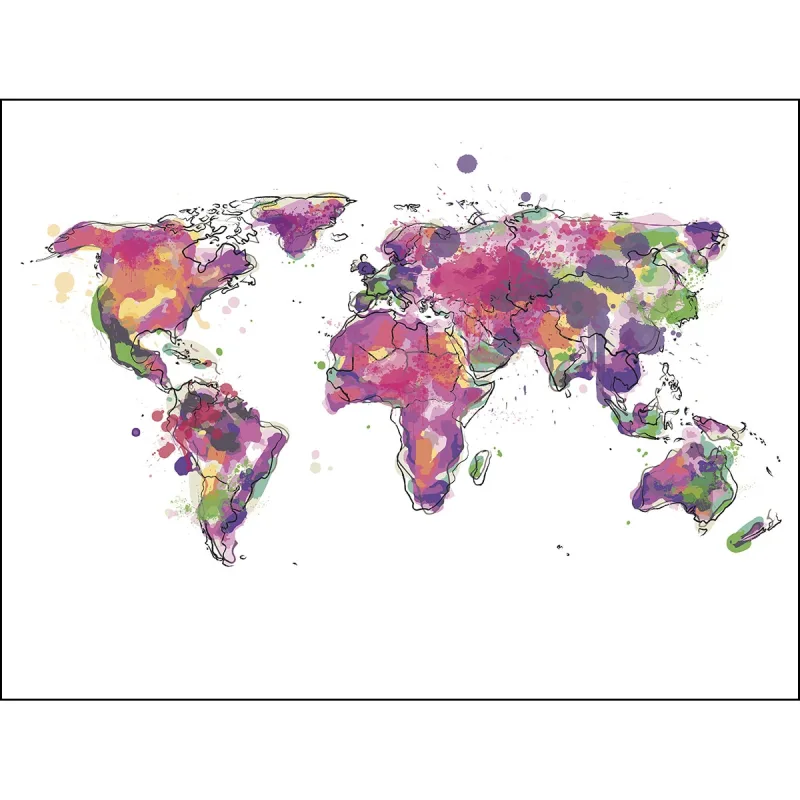Rasch - Fotomural World Map Multi Rasch.