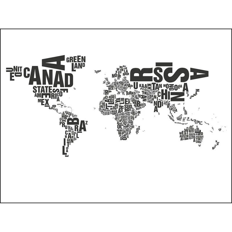 Rasch - Fotomural World Map Rasch.