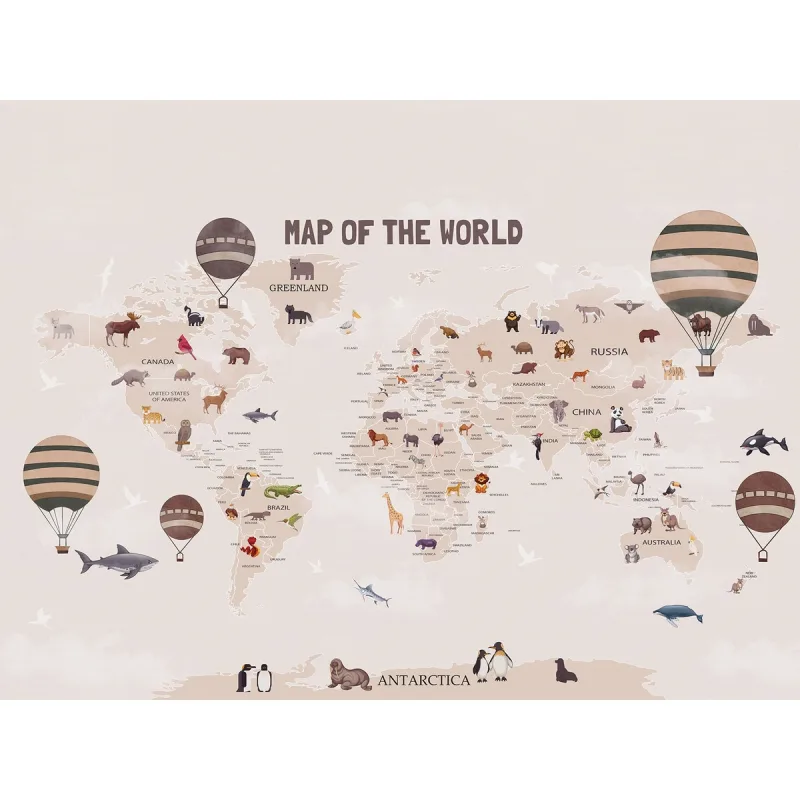 Wallifydeco - Mural autoadhesivo Mapa Wallifydeco.